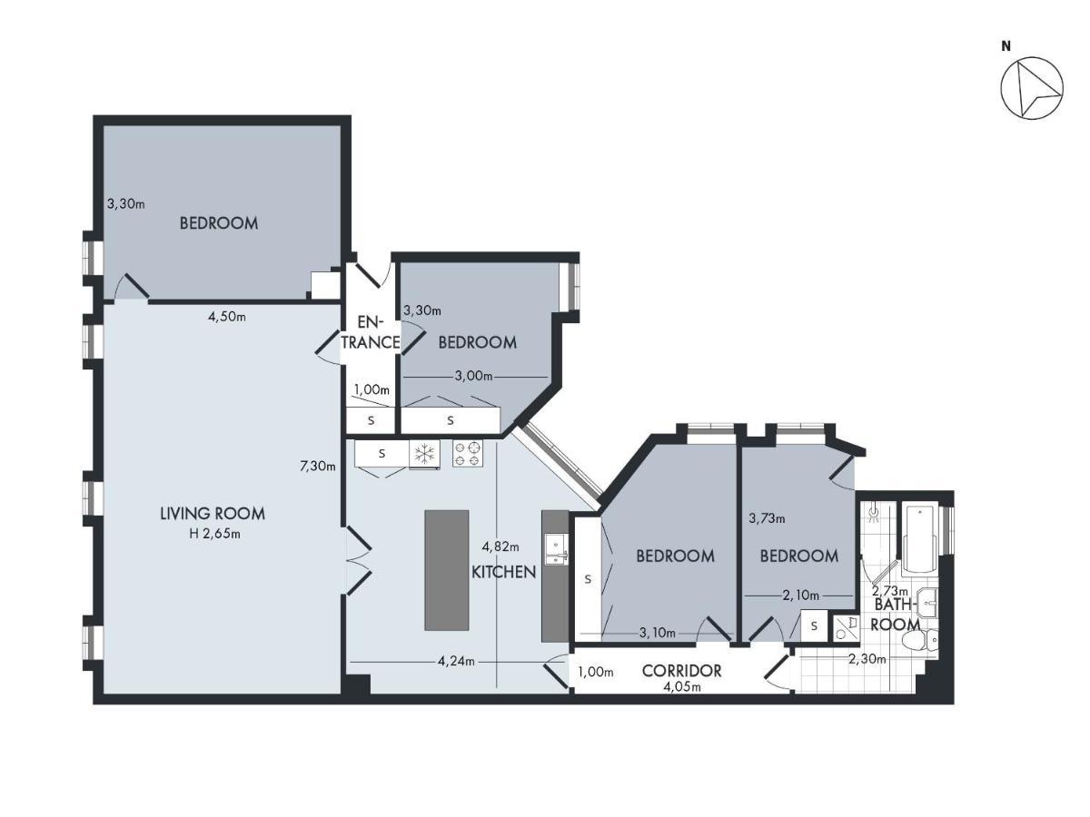 Gorgeuos Three-bedroom Apartment in Historical Kopenhagen Buitenkant foto